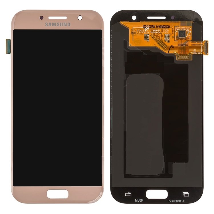 Дисплей Samsung A520 Galaxy A5 2017 c сенсором рожевий (Oled) - 551288