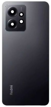 Задняя крышка Xiaomi Redmi 12 4G, со стеклом камеры, Midnight Black