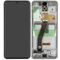 Дисплей для Samsung G980 Galaxy S20, G981 S20 5G с сенсором и рамкой Белый (Cloud White) Оригинал GH82-22131B