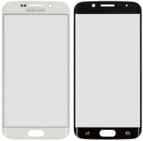 Стекло дисплея для ремонта Samsung G925 Galaxy S6 EDGE Белое
