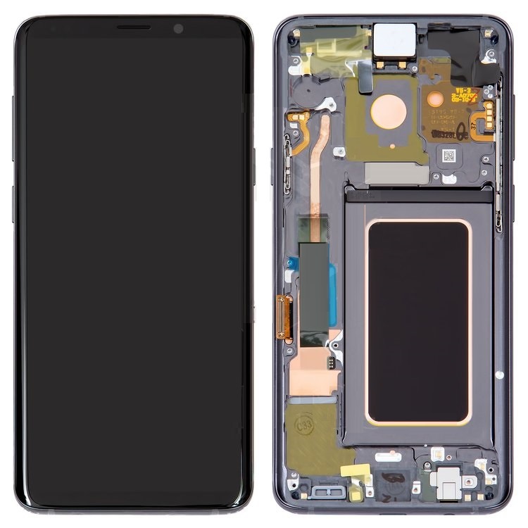 Дисплей Samsung G965F Galaxy S9+ (Plus) с сенсором и рамкой Серебристый оригинал - 556384