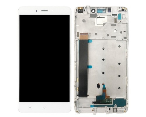 Дисплей для Xiaomi Redmi Note 4, Note 4 Pro с сенсором и рамкой, белый, оригинал - 910465