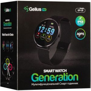 Смарт-годинник Gelius Pro GP-L6 (GENERATION) Black Milani Strap - 561752
