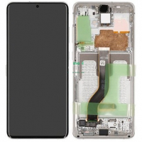 Дисплей для Samsung G985 Galaxy S20 Plus, G986 S20 Plus 5G с сенсором и рамкой Белый (Cloud White) Оригинал GH82-22134B