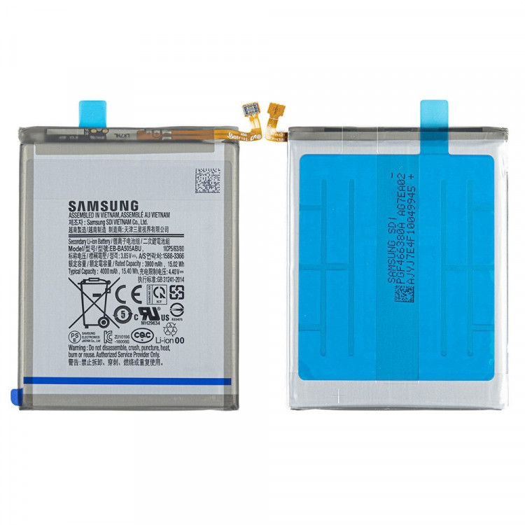 Аккумулятор для Samsung Galaxy A50 A505, A30 A305, A20 A205 EB-BA505ABU, EB-BA505ABE 4000 mAh Оригинал GH82-19269A - 565326