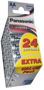 Батарейка Panasonic AA LR06 Everyday Power Alkaline 24шт Цена упаковки - 556880