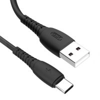 Дата-кабель USB XO NB-P163 2.4A Quick Charge Type-C 1m прогумований black
