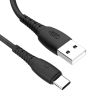 Дата-кабель USB XO NB-P163 2.4A Quick Charge Type-C 1m прогумований black - 914552