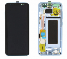 Дисплей для Samsung G950F Galaxy S8 с сенсором и рамкой голубой (coral blue) Оригинал GH97-20457D, GH97-20473D