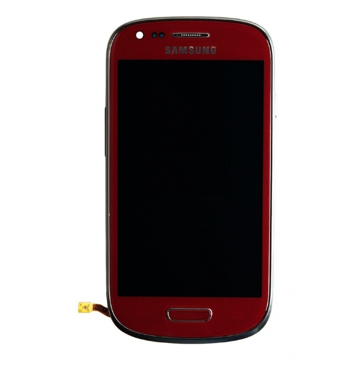 Дисплей для Samsung i8190 Galaxy S3 mini с сенсором с рамкой красный - 536049