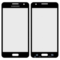 Стекло дисплея для ремонта Samsung A300F Galaxy A3, A300FU, A300H черный