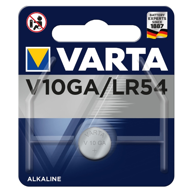 Батарейка Varta V10GA, LR54, LR1130, AG10, RW49 Alkaline ELECTRONICS 04274101401 - 510304