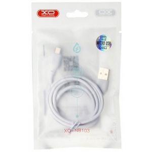 Дата-кабель USB XO NB103 2.1A Quick Charge Type-C 1m white - 914455