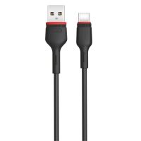 Дата-кабель USB XO NB-P171 2.4A Type-C прогумований black
