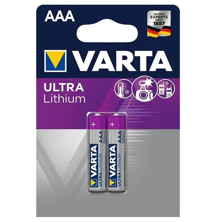 Батарейка Varta AAA FR03 Ultra Lithium 2шт, Цена за 1 елемент - 539901