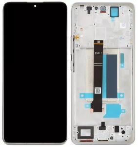 Дисплей Xiaomi Redmi Note 13 Pro Plus 5G с сенсором и рамкой, white, оригинал - 919119