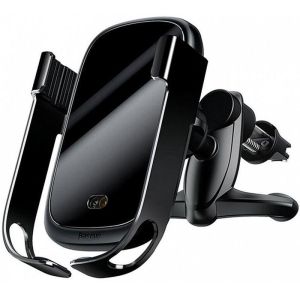 Автодержатель c бездротовою зарядкою Baseus Wireless Charger Rock Solid Electric Car Mount WXHW-01 Чорний - 561155