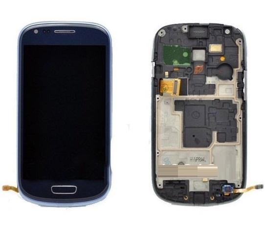 Дисплей для Samsung i8190 Galaxy S3 mini с сенсором с рамкой Синий (Оригинал) - 548116
