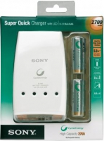 Зарядное устройство Sony BCG34HRMF4 Super Quick Charger with LCD + AA 2700 mAh x 4 pcs