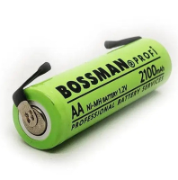 Аккумулятор промышленный Bossman AA 1.2V Ni-Mh 2100mAh (с контактами)