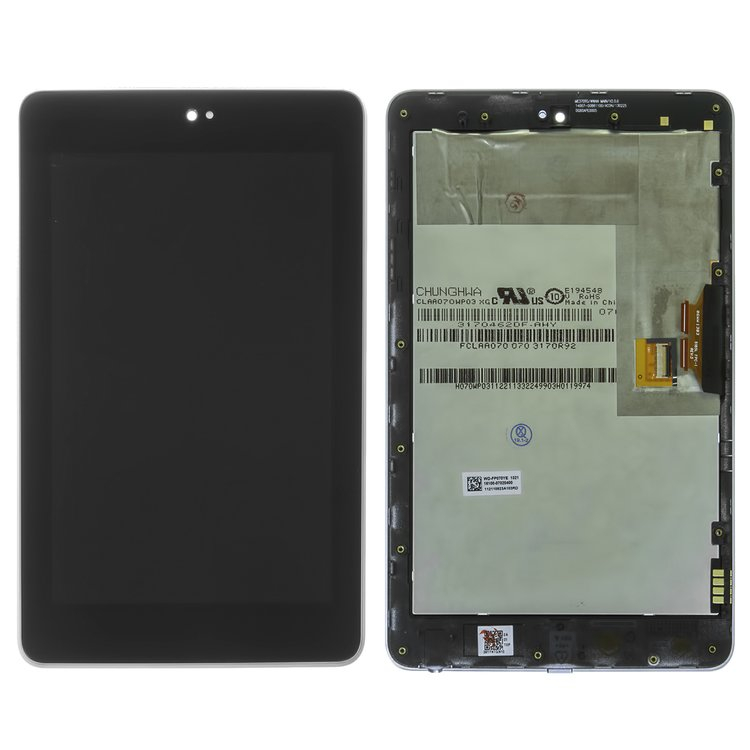 Дисплей для Asus Google Nexus 7 3G (ME370TG) с сенсором и рамкой Серебристый - 564634