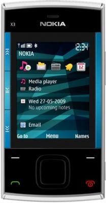 Nokia X3-00 Silver Blue - 