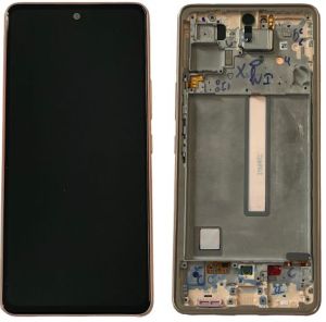 Дисплей Samsung A536 Galaxy A53 (2022) с сенсором и рамкой, Peach Gold, оригинал - 908988