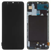 Дисплей для Samsung A705F DS Galaxy A70 с сенсором и рамкой черный (Oled)