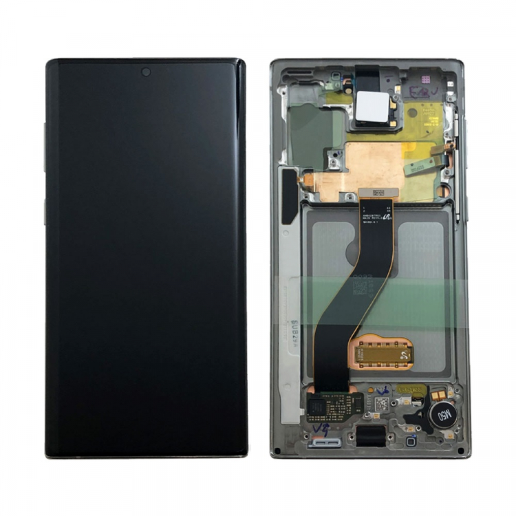 Дисплей Samsung N970 Galaxy Note 10 з сенсором і рамкою Сріблястий Оригінал - 563347
