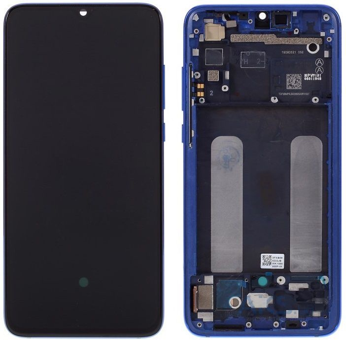 Дисплей для Xiaomi Mi9 Lite, Mi CC9 с сенсором и рамкой Синий Оригинал - 565036