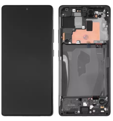 Дисплей для Samsung G770 Galaxy S10 Lite с сенсором и рамкой черный - 566030