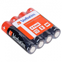 Батарейка Verbatim AAA LR03 4шт Premium Alkaline пленка Цена упаковки