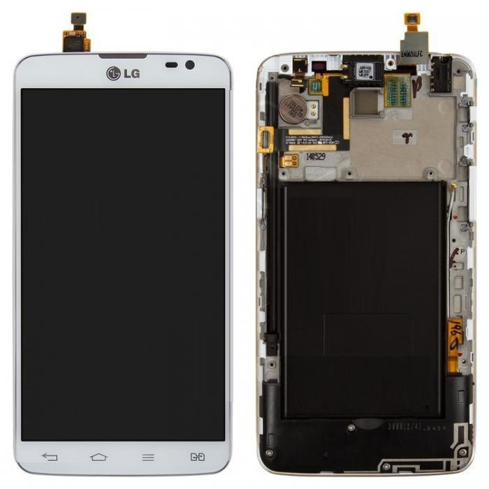 Дисплей для LG D686 G Pro Lite Dual с сенсором и рамкой белый - 549299