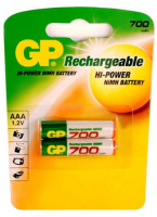 Аккумулятор GP AAA R03 Ni-MH 700 mAh 2шт Цена за 1 елемент