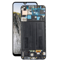 Дисплей для Samsung A507 Galaxy A50S 2019 с сенсором и рамкой черный (OLED)