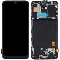 Дисплей Samsung A405 Galaxy A40 с сенсором и рамкой, black (TFT)