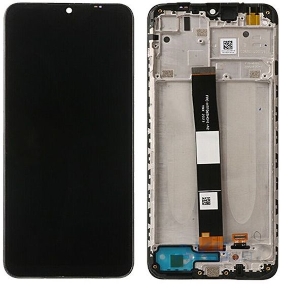 Дисплей для Xiaomi Redmi 9AT с сенсором и рамкой черный Оригинал - 566206