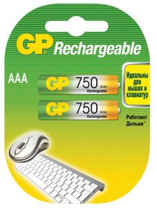 Акумулятор GP AAA R03 Ni-MH 750 mAh 2шт Ціна за 1 елемент - 500797