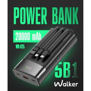 Портативная батарея WALKER WB-625, 20000mAh, 22.5W (QC3.0 + PD)  black - 922609