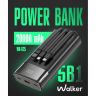 Портативная батарея WALKER WB-625, 20000mAh, 22.5W (QC3.0 + PD)  black - 922609