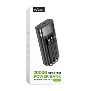 Портативная батарея WALKER WB-625, 20000mAh, 22.5W (QC3.0 + PD)  black - 922609