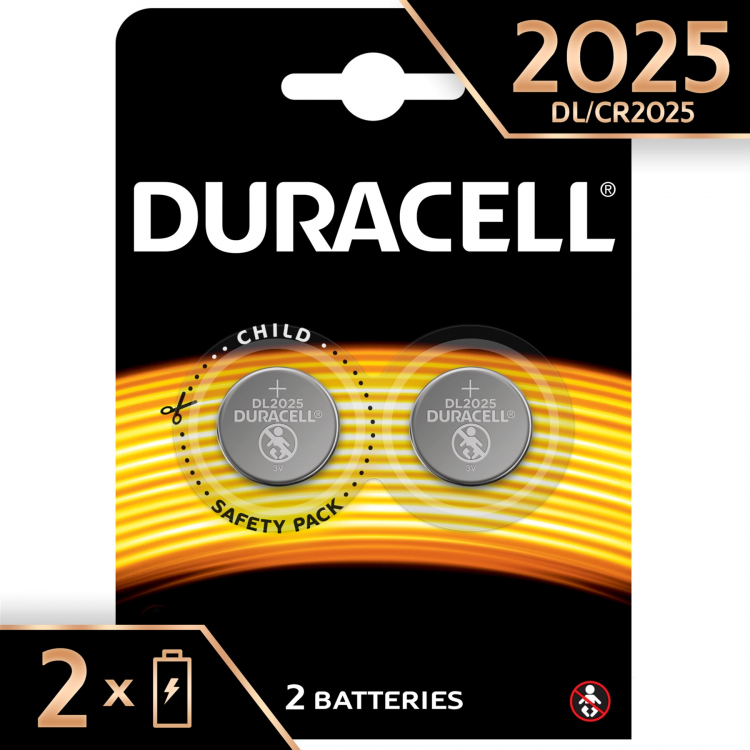 Батарейка Duracell CR2025 (3B) Lithium 2шт. Цена за 1 елемент - 557488
