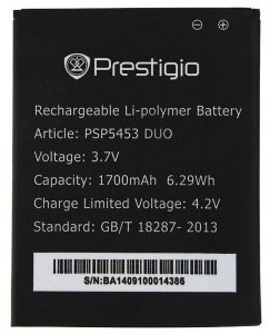 Аккумулятор для Prestigio MultiPhone PSP5453 DUO 1700mAh - 557887 Аккумулятор для Prestigio MultiPhone PSP5453 DUO 1700mAh - 557887