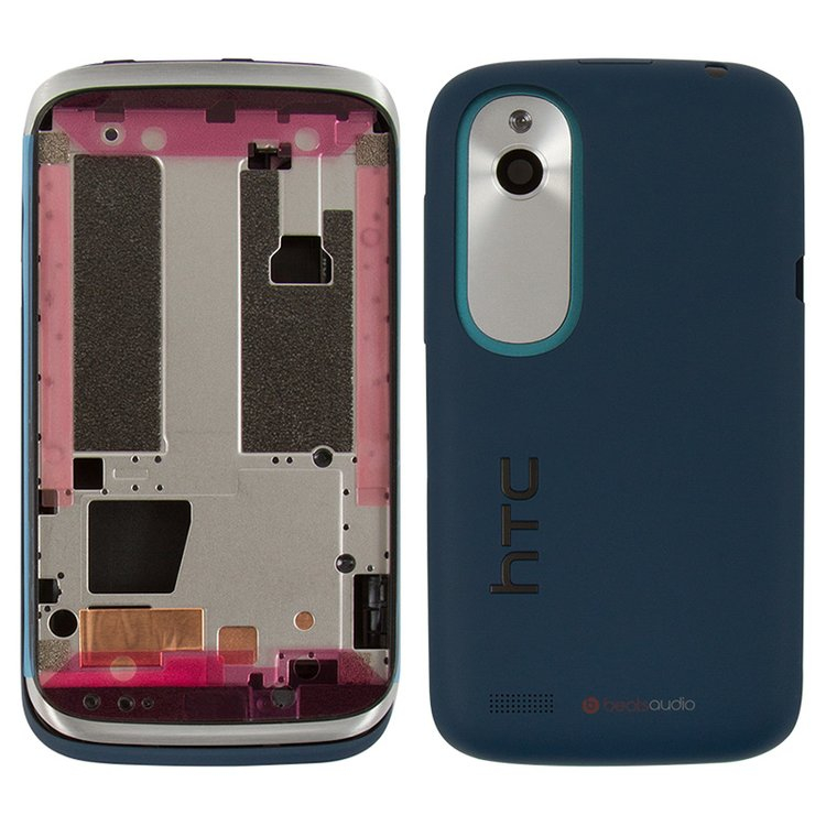 Корпус HTC T328w Desire V синий - 559376