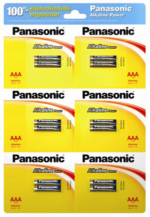 Батарейка Panasonic AAA LR03 Alkaline Power 12шт Цена упаковки. - 500439