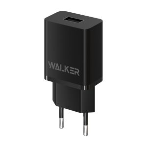 Сетевое зарядное устройство WALKER WH-26 (1USB 2.1A) black - 919223