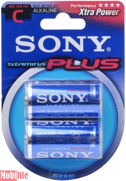 Батарейка Sony C LR14 Stamina Plus 2шт. Цена упаковки. - 201030
