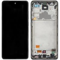 Дисплей Samsung A725 Galaxy A72 с сенсором и рамкой, black (TFT)