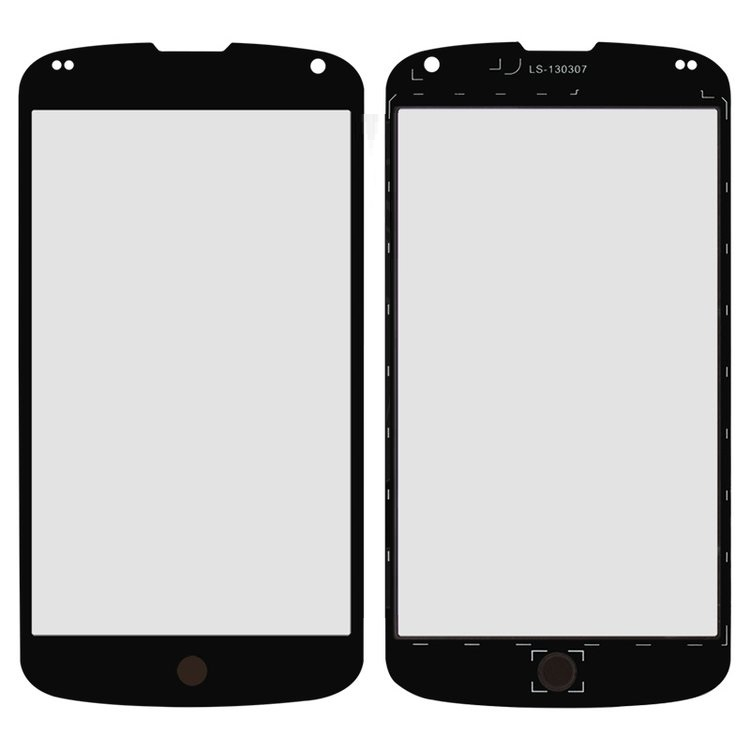 Стекло дисплея для ремонта LG E960 Nexus 4 черное - 553502