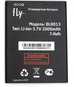 Аккумулятор для Fly BL8013 Fly FS506 Cirrus 3 2000mAh - 554298 Аккумулятор для Fly BL8013 Fly FS506 Cirrus 3 2000mAh - 554298